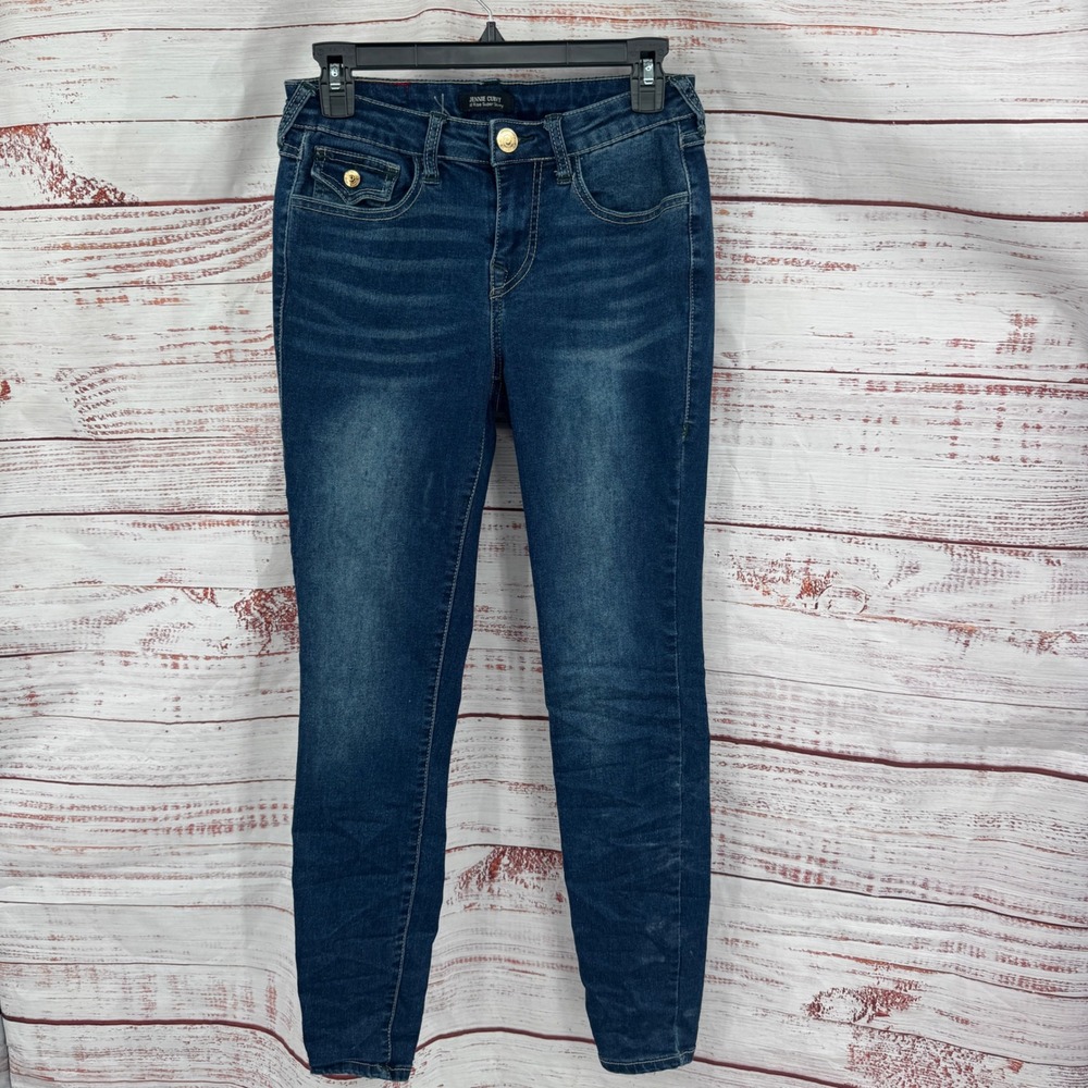 True Religion Jeans Size 286 Jennie Curvy Mid Rise Super Skinny Dark Wash